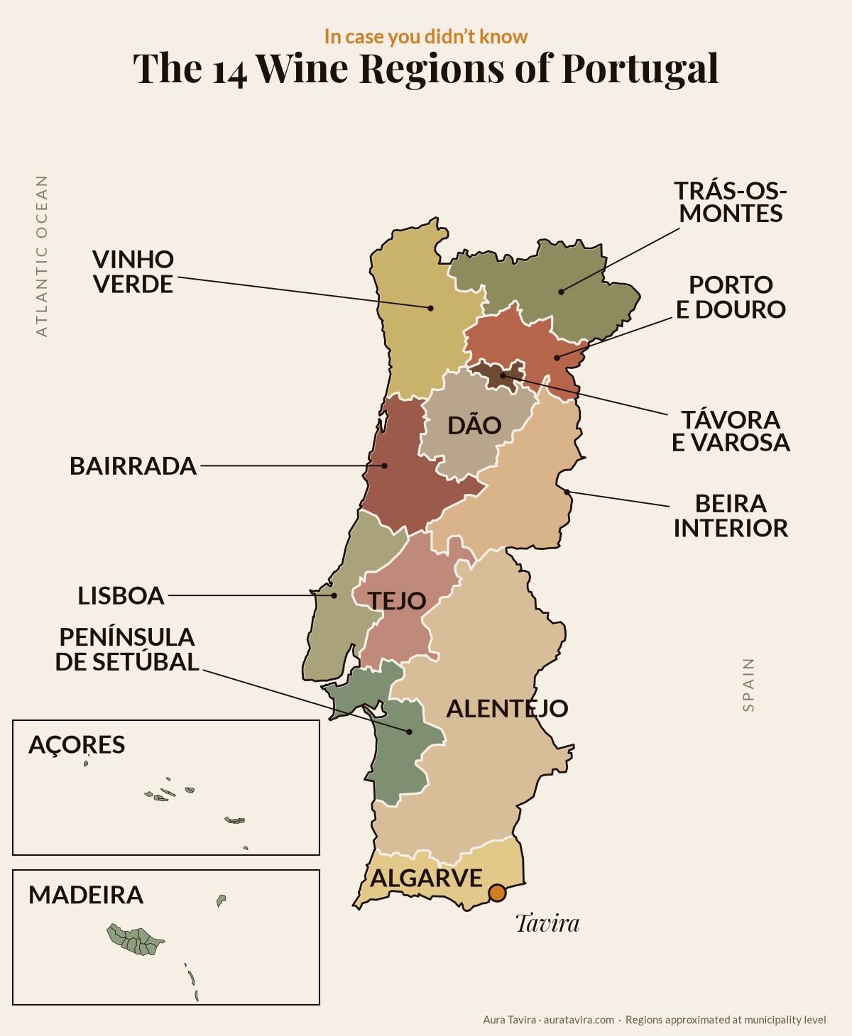 The 14 wine regions of Portugal
